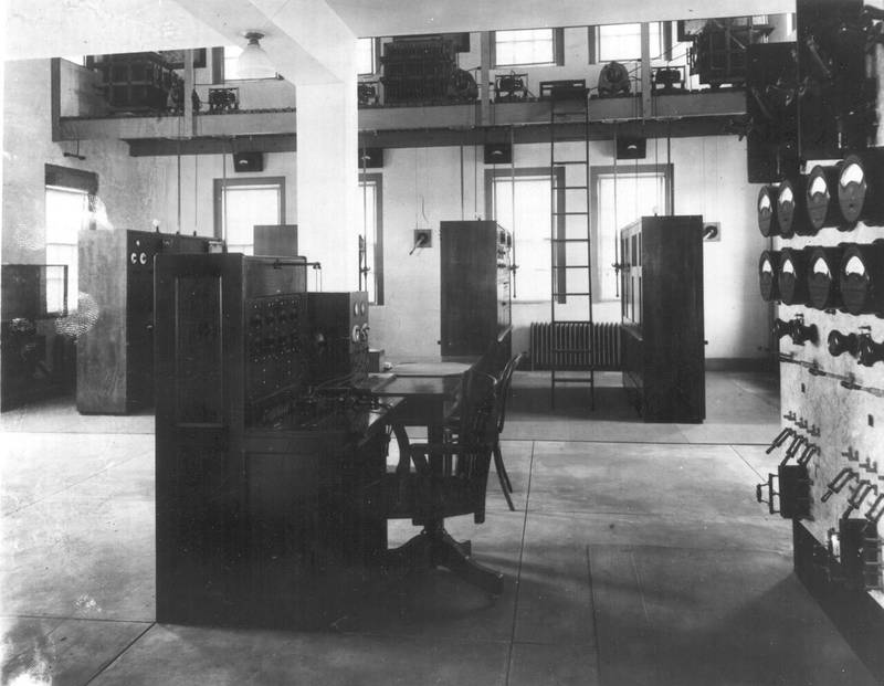 The transmitter room at the Deal Test Site in 1922, now Joe Palaia Park